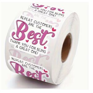New Repeat Customers Are The Best Thank you Stickers 20ct (bundle purchase only)